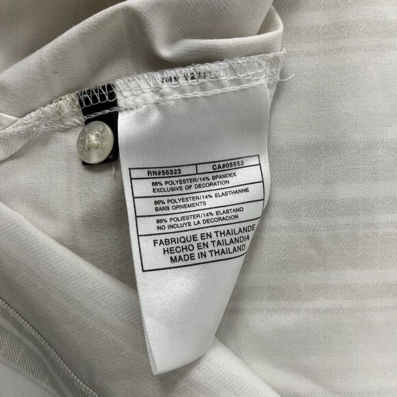 Mens Nike Golf Dri-Fit Tiger Woods Short Sleeve Button Up Shirt Sz XL Striped - Picture 9 of 9